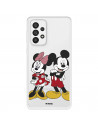 Funda para Samsung Galaxy A73 5G Oficial de Disney Mickey y Minnie Posando - Clásicos Disney