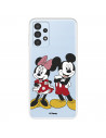 Funda para Samsung Galaxy A13 4G Oficial de Disney Mickey y Minnie Posando - Clásicos Disney