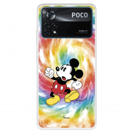 Funda para Xiaomi Poco X4 Pro Oficial de Disney Mickey Mickey Tye Die - Clásicos Disney