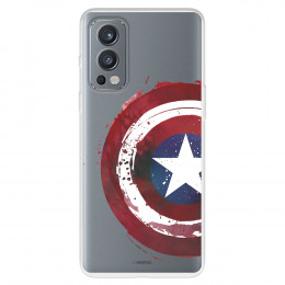 Funda para OnePlus Nord CE 2 Oficial de Marvel Capitán América Escudo Transparente - Marvel
