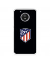 Funda para Motorola Moto G5 del Atlético de Madrid Escudo Fondo Negro  - Licencia Oficial Atlético de Madrid