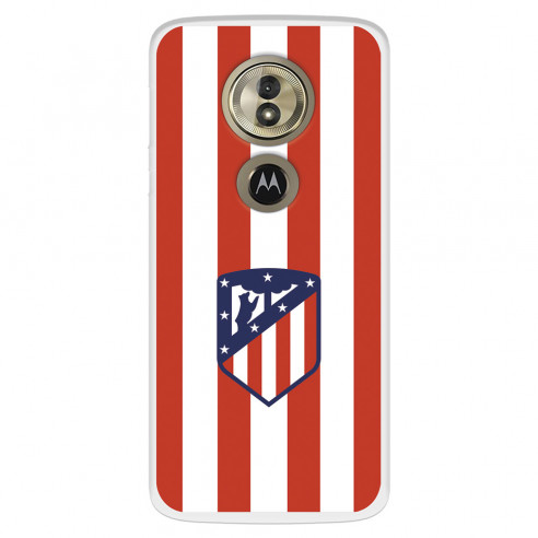 Funda para Motorola Moto G6 Play del Atlético de Madrid Escudo Rojiblanco  - Licencia Oficial Atlético de Madrid