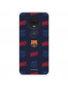 Funda para Motorola Moto G7 Plus del FC Barcelona Escudo Patrón Rojo y Azul  - Licencia Oficial FC Barcelona