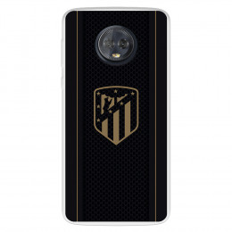 Funda para Motorola Moto G6 del Atlético de Madrid Escudo Dorado Fondo Negro  - Licencia Oficial Atlético de Madrid
