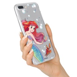 Funda Oficial Disney Sirenita y Sebastián Transparente para LG K9 2018 - La Sirenita