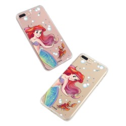 Funda Oficial Disney Sirenita y Sebastián Transparente para Huawei Y7 2019 - La Sirenita