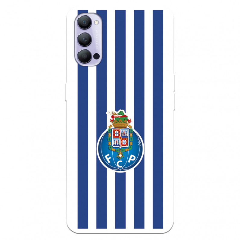 Capa para Oppo Reno4 Pro 5G do Futebol Clube do Porto Emblema Listras - Licença Oficial Futebol Clube do Porto