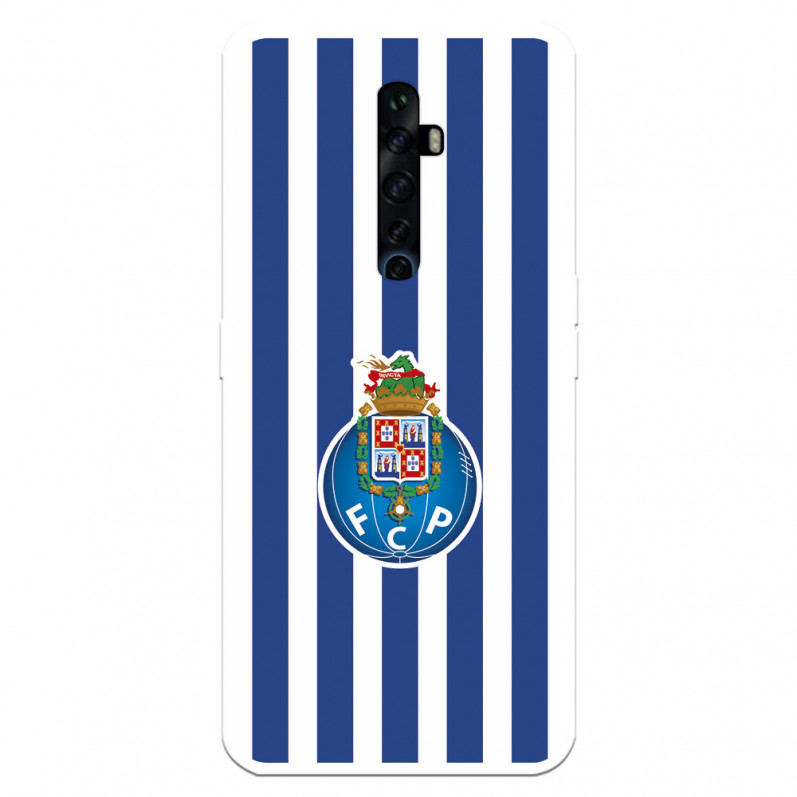 Capa para Oppo Reno2 Z do Futebol Clube do Porto Emblema Listras - Licença Oficial Futebol Clube do Porto