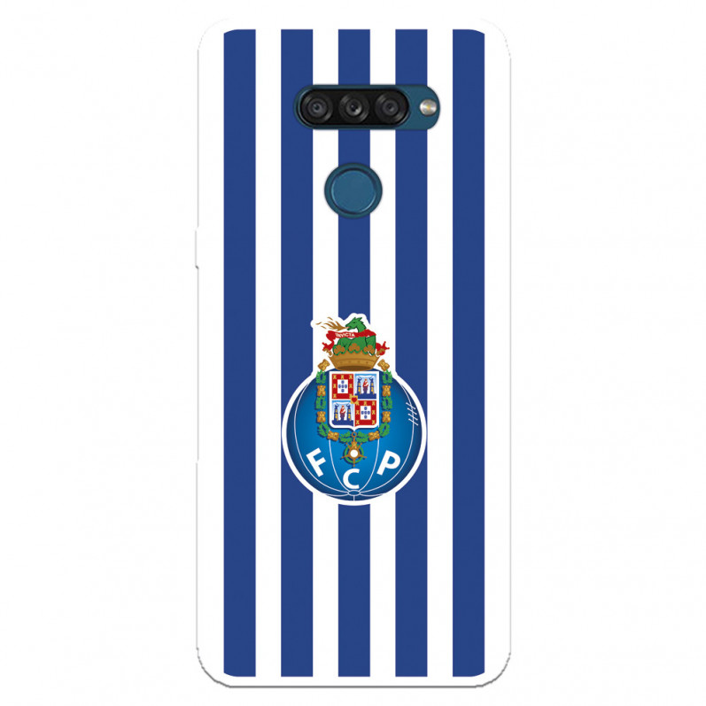 Capa para LG K50s do Futebol Clube do Porto Emblema Listras - Licença Oficial Futebol Clube do Porto