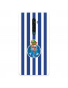 Capa para Oppo Reno2 do Futebol Clube do Porto Emblema Listras - Licença Oficial Futebol Clube do Porto