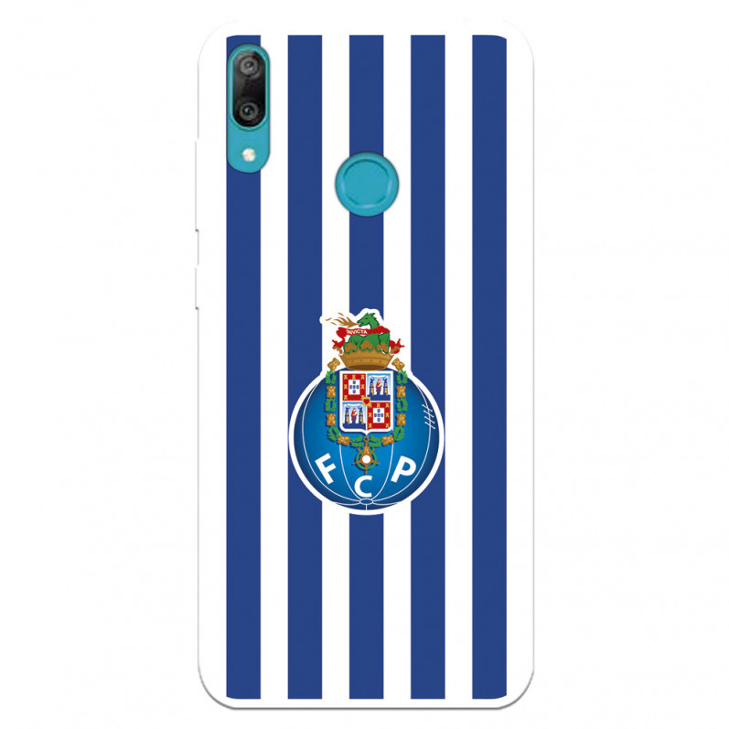 Capa para Huawei Y7 2019 do Futebol Clube do Porto Emblema Listras - Licença Oficial Futebol Clube do Porto