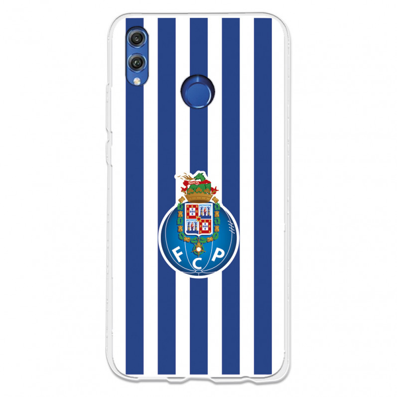 Capa para Honor 8X do Futebol Clube do Porto Emblema Listras - Licença Oficial Futebol Clube do Porto