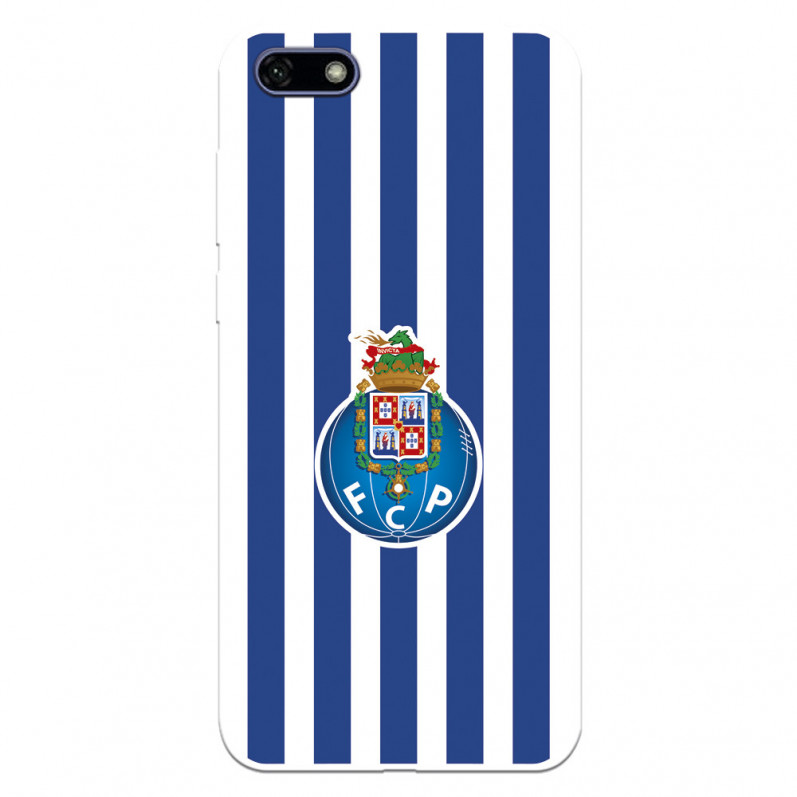 Capa para Huawei Y5 2018 do Futebol Clube do Porto Emblema Listras - Licença Oficial Futebol Clube do Porto
