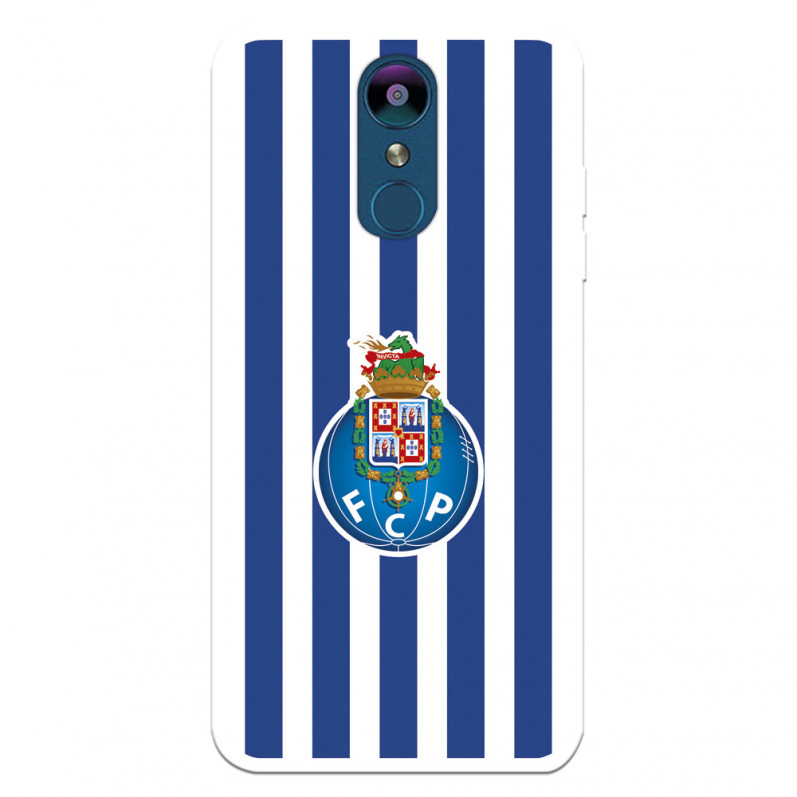 Capa para LG K9 2018 do Futebol Clube do Porto Emblema Listras - Licença Oficial Futebol Clube do Porto