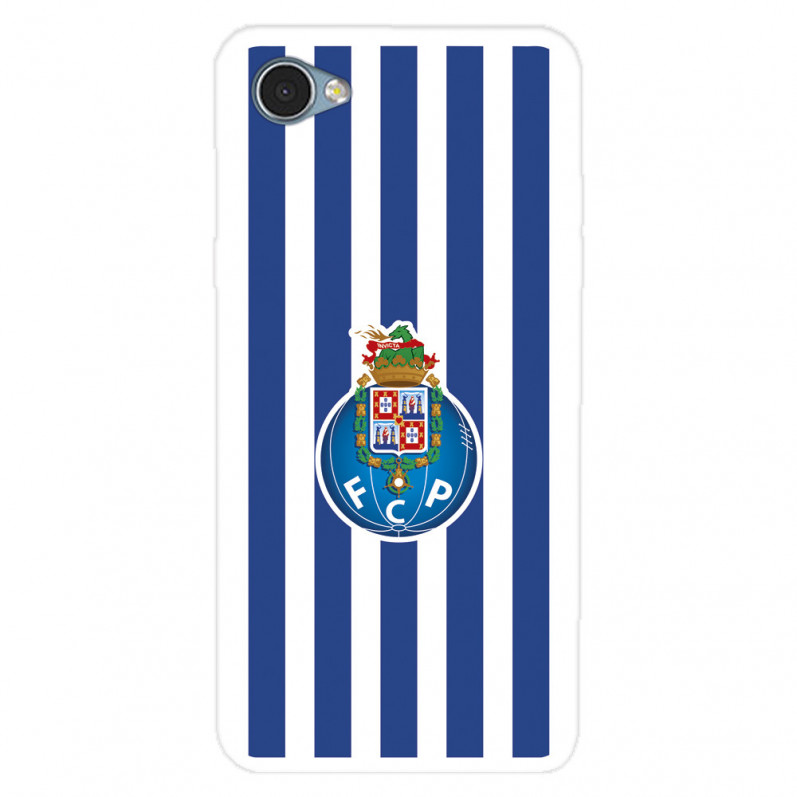 Capa para LG Q6 do Futebol Clube do Porto Emblema Listras - Licença Oficial Futebol Clube do Porto