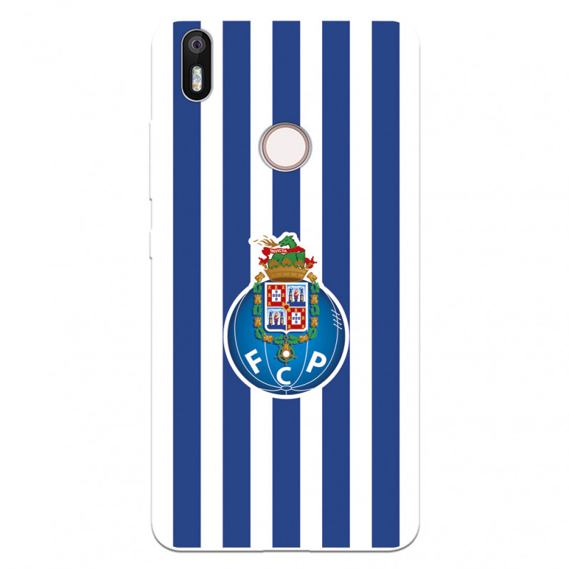 Capa para BQ Aquaris X do Futebol Clube do Porto Emblema Listras - Licença Oficial Futebol Clube do Porto