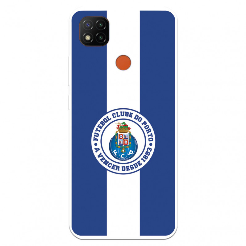 Funda para Xiaomi Redmi 9C del Fútbol Club Oporto Escudo Rayas Azul y blanco  - Licencia Oficial Fútbol Club Oporto