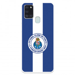 Funda para Samsung Galaxy A21s del Fútbol Club Oporto Escudo Rayas Azul y blanco  - Licencia Oficial Fútbol Club Oporto
