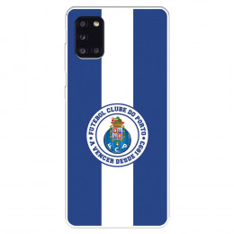 Funda para Samsung Galaxy A31 del Fútbol Club Oporto Escudo Rayas Azul y blanco  - Licencia Oficial Fútbol Club Oporto