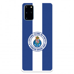 Funda para Samsung Galaxy S20 Plus del Fútbol Club Oporto Escudo Rayas Azul y blanco  - Licencia Oficial Fútbol Club Oporto