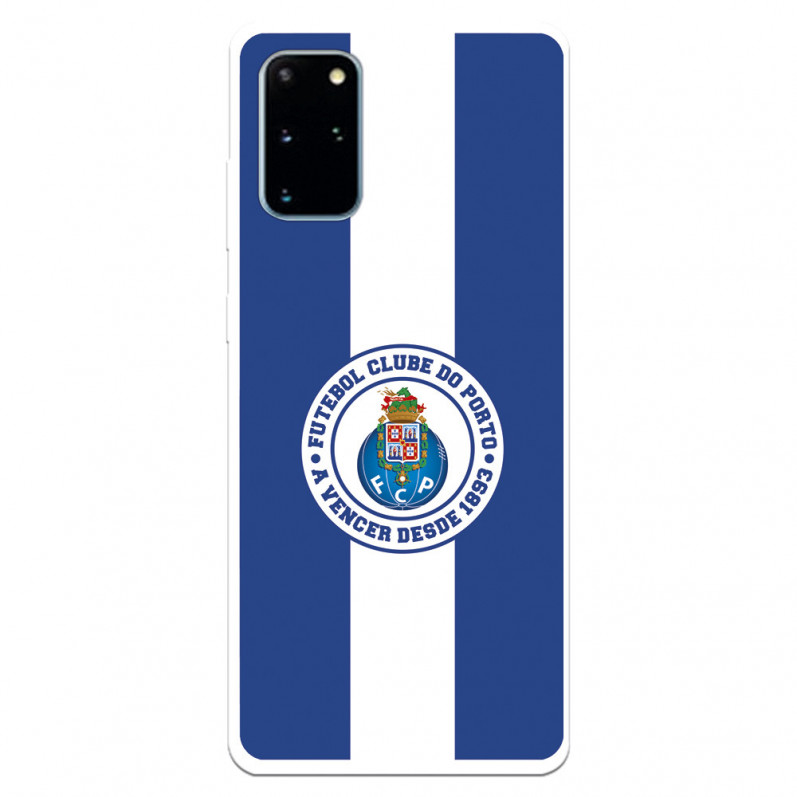 Funda para Samsung Galaxy S20 Plus del Fútbol Club Oporto Escudo Rayas Azul y blanco  - Licencia Oficial Fútbol Club Oporto