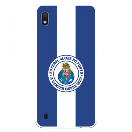 Funda para Samsung Galaxy A10 del Fútbol Club Oporto Escudo Rayas Azul y blanco  - Licencia Oficial Fútbol Club Oporto