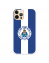 Funda para iPhone 12 del Fútbol Club Oporto Escudo Rayas Azul y blanco  - Licencia Oficial Fútbol Club Oporto