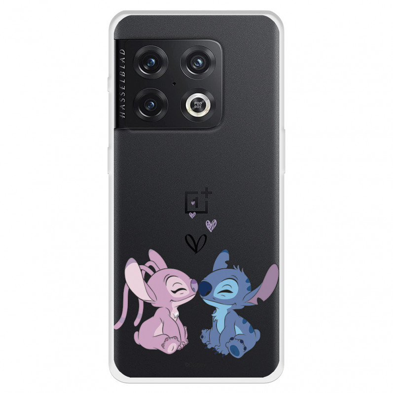 Funda para OnePlus 10 Pro Oficial de Disney Angel & Stitch Beso - Lilo & Stitch