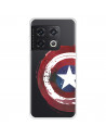 Funda para OnePlus 10 Pro Oficial de Marvel Capitán América Escudo Transparente - Marvel
