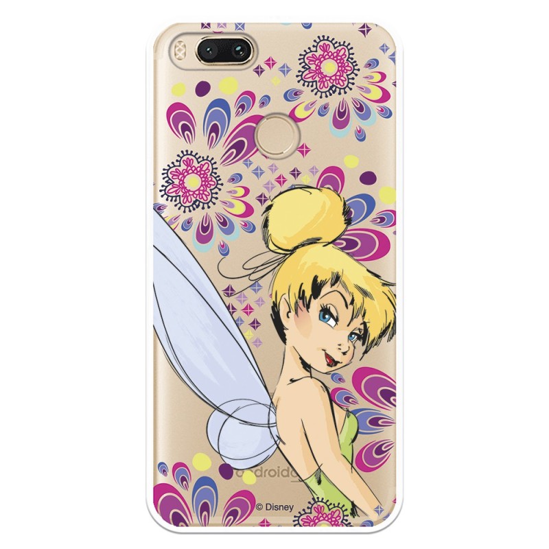 Funda Oficial Disney Campanilla Flores Transparente para Xiaomi Mi 5X - Peter Pan