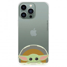 Funda para IPhone 14 Pro Max Oficial de Star Wars Baby Yoda Sonrisas - The Mandalorian