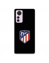 Funda para Xiaomi Mi 12 Lite 5G del Atlético de Madrid Escudo Fondo Negro  - Licencia Oficial Atlético de Madrid