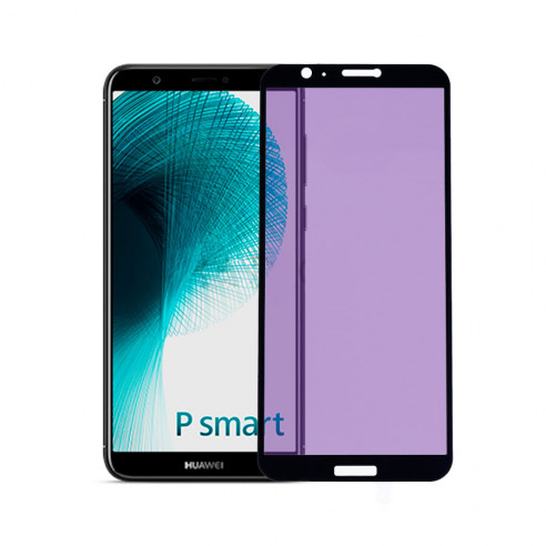 Película em vidro temperado completa Anti Blue-Ray para Huawei P Smart