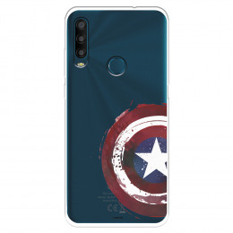 Funda para Alcatel 1SE 2020 Oficial de Marvel Capitán América Escudo Transparente - Marvel