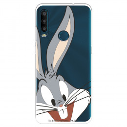 Funda para Alcatel 1SE 2020 Oficial de Warner Bros Bugs Bunny Silueta Transparente - Looney Tunes