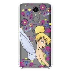 Funda Oficial Disney Campanilla Flores Transparente para LG K9 2018 - Peter Pan