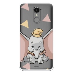 Funda Oficial Disney Dumbo silueta transparente para LG K9 2018