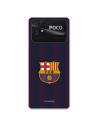 Capa para Xiaomi Poco C40 do FC Barcelona Listras Blaugrana - Licença Oficial FC Barcelona