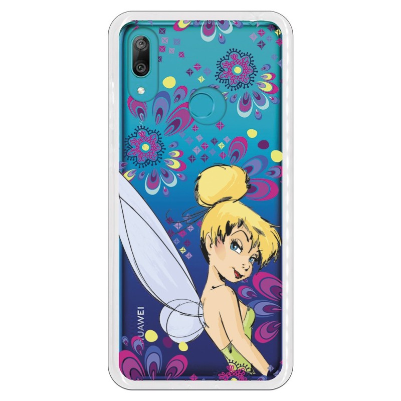 Funda Oficial Disney Campanilla Flores Transparente para Huawei Y7 2019 - Peter Pan