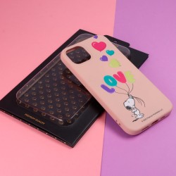 Funda Ultra suave rosa Oficial Snoopy - Love