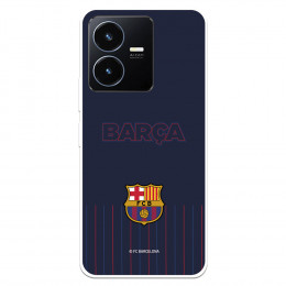 Funda para Vivo Y22S del FC Barcelona Barsa Fondo Azul  - Licencia Oficial FC Barcelona