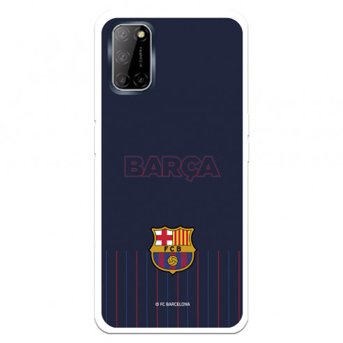 Capa para Oppo A52 do FC Barcelona Barsa Fundo Azul - Licença Oficial FC Barcelona