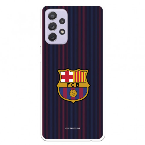 Capa para Samsung Galaxy A72 4G do FC Barcelona riscas Blaugrana - Licença Oficial FC Barcelona