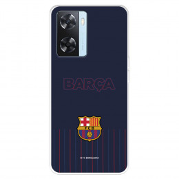 Funda para Oppo A57s del FC Barcelona Barsa Fondo Azul  - Licencia Oficial FC Barcelona