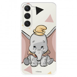 Funda para Samsung Galaxy S23 Oficial de Disney Dumbo Silueta Transparente - Dumbo