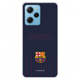 Funda para Xiaomi Poco X5 Pro 5G del FC Barcelona Barsa Fondo Azul  - Licencia Oficial FC Barcelona