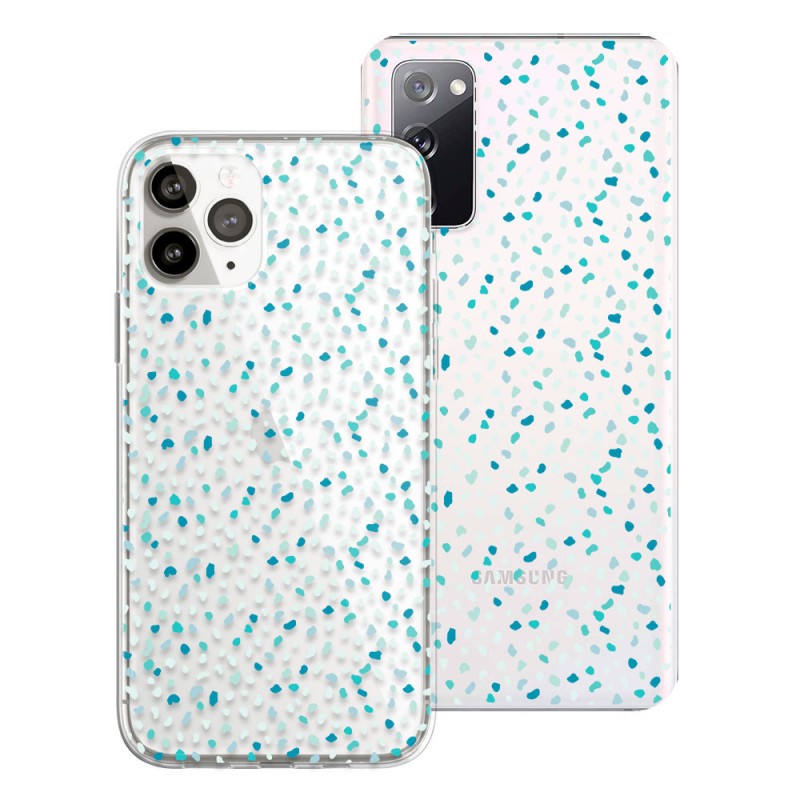 Capa Desenho Estampado Manchas Azuis