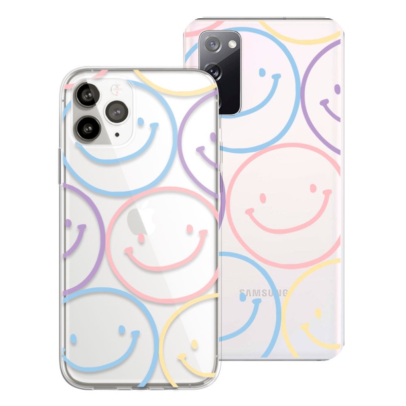 Capa Desenho Estampado Carinhas Happy