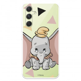 Funda para Samsung Galaxy A54 5G Oficial de Disney Dumbo Silueta Transparente - Dumbo