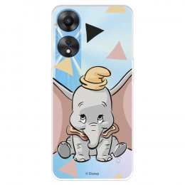 Funda para Oppo A78 5G Oficial de Disney Dumbo Silueta Transparente - Dumbo